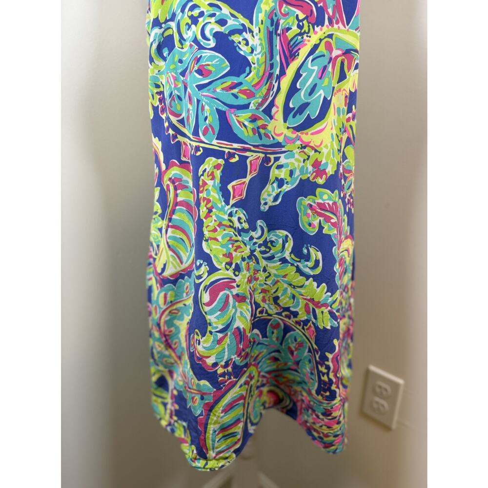 Lilly Pulitzer Silk Shift Tank Dress Small Poppy Toucan Play Print Low Back - Picture 8 of 14